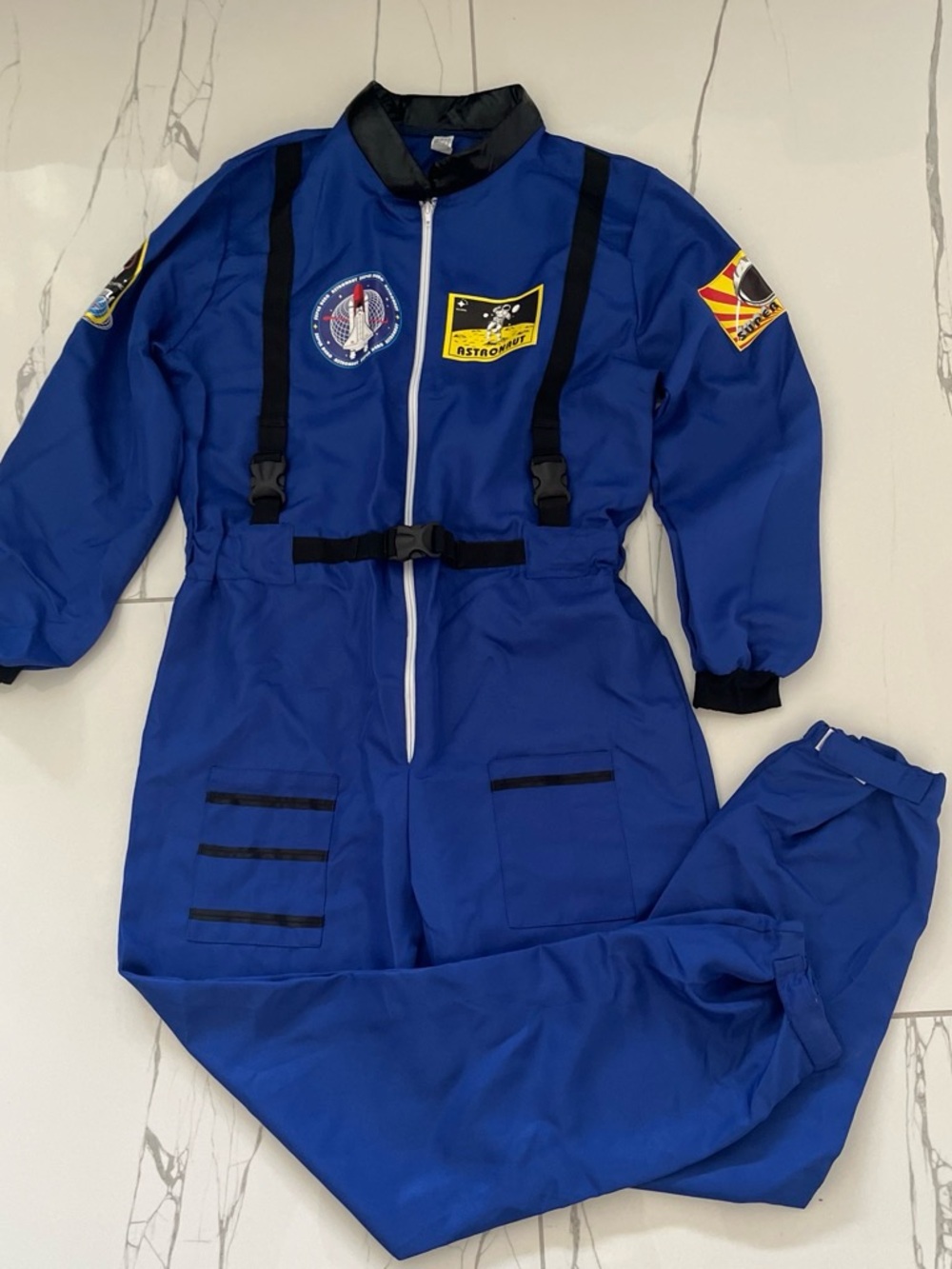 Kids Blue Astronaut Flight Jumpsuit - Space Costume